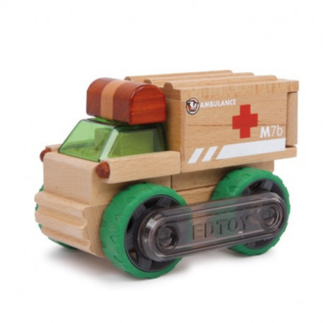 Ambulance transformable jouet-en bois 3 ans