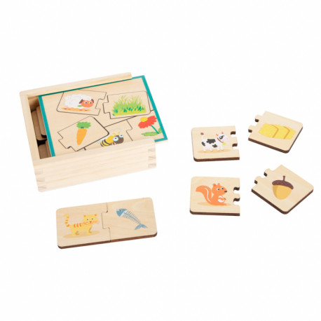 Puzzle en bois-nourrir les animaux