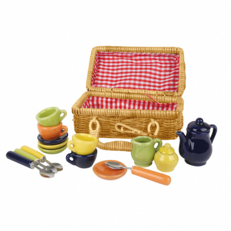Panier service à thé jouet en-bois