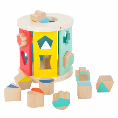 Cube à formes Rouleau jouet en-bois